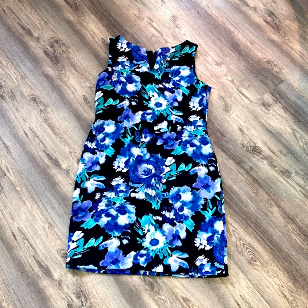 Blue & Turquoise Vibrant Sleeveless Dress